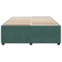 Estructura cama sin colchón terciopelo verde oscuro 140x200 cm
