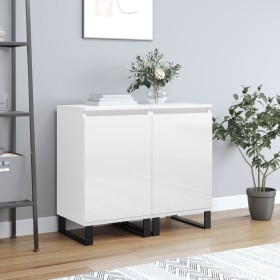 Sideboards 2 pcs glossy white engineered wood 40x35x70 cm by vidaXL, Sideboards - Ref: Foro24-831073, Price: 76,56 €, Discoun...