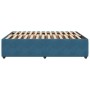 Estructura de cama de terciopelo azul 140x200 cm