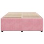 Estructura de cama sin colchón terciopelo rosa 140x200 cm