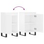 Aparadores 2 uds madera de ingeniería blanco brillo 40x35x70 cm de vidaXL, Aparadores - Ref: Foro24-831073, Precio: 76,56 €, ...
