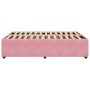 Estructura de cama sin colchón terciopelo rosa 140x200 cm