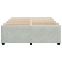Estructura de cama sin colchón terciopelo gris claro 160x200 cm