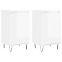 Aparadores 2 uds madera de ingeniería blanco brillo 40x35x70 cm de vidaXL, Aparadores - Ref: Foro24-831057, Precio: 89,37 €, ...