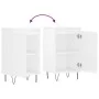 Aparadores 2 uds madera de ingeniería blanco brillo 40x35x70 cm de vidaXL, Aparadores - Ref: Foro24-831057, Precio: 89,37 €, ...