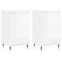 Sideboards 2 pcs glossy white engineered wood 40x35x70 cm by vidaXL, Sideboards - Ref: Foro24-831041, Price: 65,62 €, Discoun...