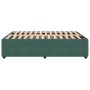Estructura cama sin colchón terciopelo verde oscuro 160x200 cm