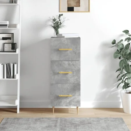 Concrete gray plywood sideboard 34.5x34x90 cm by vidaXL, Sideboards - Ref: Foro24-828592, Price: 67,88 €, Discount: %