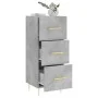 Concrete gray plywood sideboard 34.5x34x90 cm by vidaXL, Sideboards - Ref: Foro24-828592, Price: 67,88 €, Discount: %