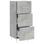 Betongraues Sperrholz-Sideboard 34,5 x 34 x 90 cm von vidaXL, Sideboards - Ref: Foro24-828592, Preis: 68,72 €, Rabatt: %