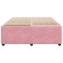 Estructura de cama sin colchón terciopelo rosa 160x200 cm