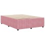 Estructura de cama sin colchón terciopelo rosa 160x200 cm