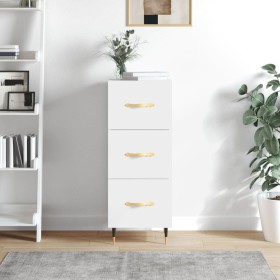 Hochglanzweißes Sperrholz-Sideboard 34,5 x 34 x 90 cm von vidaXL, Sideboards - Ref: Foro24-828582, Preis: 74,57 €, Rabatt: %