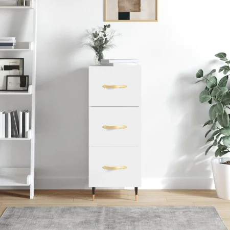 Hochglanzweißes Sperrholz-Sideboard 34,5 x 34 x 90 cm von vidaXL, Sideboards - Ref: Foro24-828582, Preis: 73,64 €, Rabatt: %