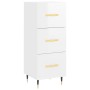 Hochglanzweißes Sperrholz-Sideboard 34,5 x 34 x 90 cm von vidaXL, Sideboards - Ref: Foro24-828582, Preis: 74,57 €, Rabatt: %