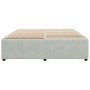 Estructura de cama sin colchón terciopelo gris claro 180x200 cm