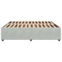 Estructura de cama sin colchón terciopelo gris claro 180x200 cm