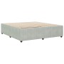Estructura de cama sin colchón terciopelo gris claro 180x200 cm