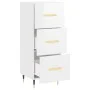 Hochglanzweißes Sperrholz-Sideboard 34,5 x 34 x 90 cm von vidaXL, Sideboards - Ref: Foro24-828582, Preis: 73,64 €, Rabatt: %