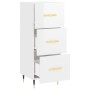 Hochglanzweißes Sperrholz-Sideboard 34,5 x 34 x 90 cm von vidaXL, Sideboards - Ref: Foro24-828582, Preis: 74,57 €, Rabatt: %
