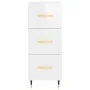 Hochglanzweißes Sperrholz-Sideboard 34,5 x 34 x 90 cm von vidaXL, Sideboards - Ref: Foro24-828582, Preis: 73,64 €, Rabatt: %