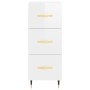 Hochglanzweißes Sperrholz-Sideboard 34,5 x 34 x 90 cm von vidaXL, Sideboards - Ref: Foro24-828582, Preis: 74,57 €, Rabatt: %