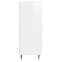 Aparador de madera contrachapada blanco brillante 34,5x34x90 cm de vidaXL, Aparadores - Ref: Foro24-828582, Precio: 74,52 €