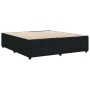Estructura de cama sin colchón terciopelo negro 180x200 cm