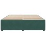 Estructura cama sin colchón terciopelo verde oscuro 180x200 cm