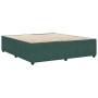 Estructura cama sin colchón terciopelo verde oscuro 180x200 cm