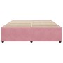 Estructura de cama sin colchón terciopelo rosa 180x200 cm