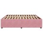 Estructura de cama sin colchón terciopelo rosa 180x200 cm