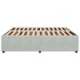 Estructura de cama sin colchón terciopelo gris claro 200x200 cm