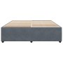 Estructura cama sin colchón terciopelo gris oscuro 200x200 cm