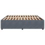 Estructura cama sin colchón terciopelo gris oscuro 200x200 cm
