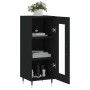 Aparador de madera contrachapada negro 34,5x34x90 cm de vidaXL, Aparadores - Ref: Foro24-828773, Precio: 58,47 €, Descuento: %
