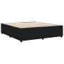 Estructura cama sin colchón terciopelo negro 200x200 cm