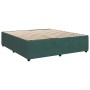 Estructura cama sin colchón terciopelo verde oscuro 200x200 cm