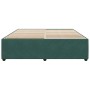 Estructura cama sin colchón terciopelo verde oscuro 200x200 cm