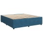 Estructura de cama sin colchón terciopelo azul 200x200 cm
