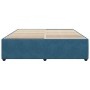 Estructura de cama sin colchón terciopelo azul 200x200 cm