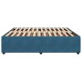 Estructura de cama sin colchón terciopelo azul 200x200 cm