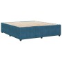 Estructura de cama sin colchón terciopelo azul 200x200 cm