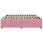 Estructura cama sin colchón terciopelo rosa 200x200 cm