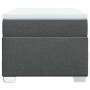 Cama box spring con colchón tela gris oscuro 80x200 cm