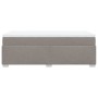 Cama box spring con colchón tela gris taupe 80x200 cm