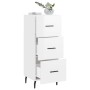Hochglanzweißes Sperrholz-Sideboard 34,5 x 34 x 90 cm von vidaXL, Sideboards - Ref: Foro24-828622, Preis: 80,07 €, Rabatt: %