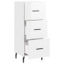 Hochglanzweißes Sperrholz-Sideboard 34,5 x 34 x 90 cm von vidaXL, Sideboards - Ref: Foro24-828622, Preis: 80,07 €, Rabatt: %