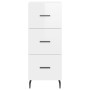 Hochglanzweißes Sperrholz-Sideboard 34,5 x 34 x 90 cm von vidaXL, Sideboards - Ref: Foro24-828622, Preis: 80,07 €, Rabatt: %