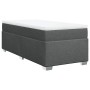 Cama box spring con colchón tela gris oscuro 90x190 cm en Camas y somieres | Comprar online en Foro24